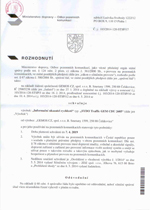 Certificate of Ministry of transportation (Czech Republic) approval of device SYDO Traffic GEM CDU 2605